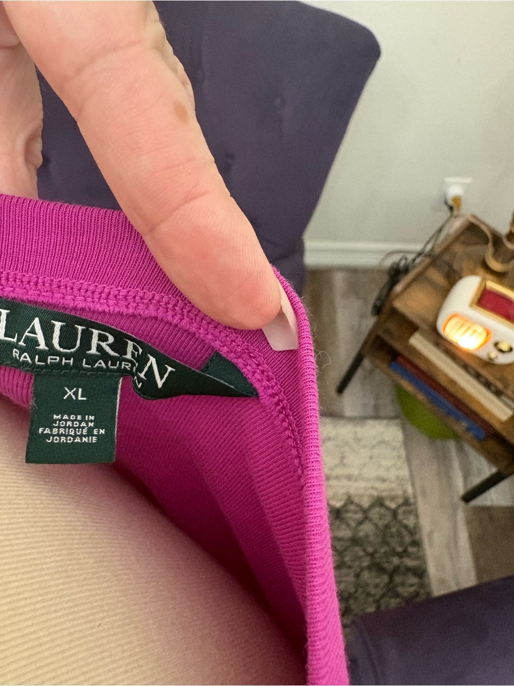 Lauren Ralph Lauren Fuchsia Boatneck Elbow-Sleeve Top - Picture 5 of 7